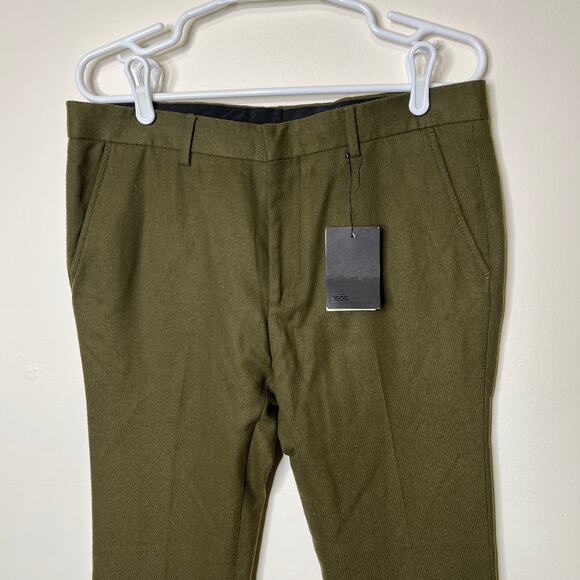 Asos Super Skinny Fit Jogger Pants Men's Green 33x32 Stretch Casual NWT - Picture 2 of 7